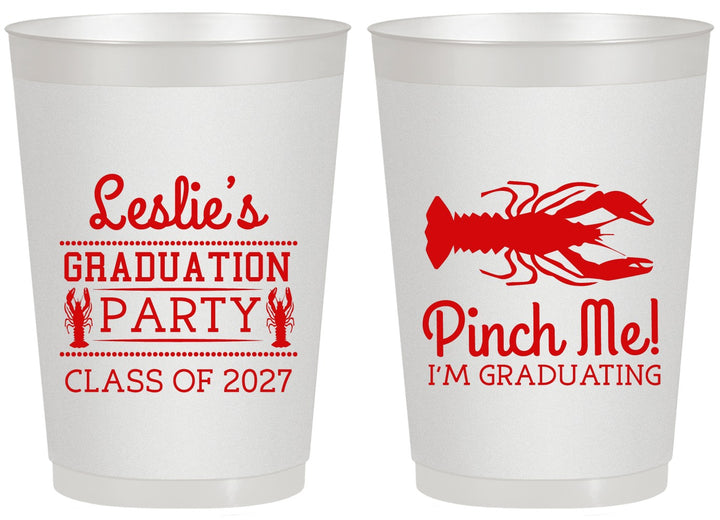 Personalized Graduation 20 oz Frosted Cups - Class Of 2027 Crawfish Boil | 130042