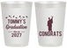 Personalized Graduation 20 oz Frosted Cups - Class Of 2027 Congrats | 130046