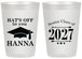 Personalized Graduation 20 oz Frosted Cups - Class Of 2027 Hats Off | 130049