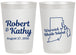 Personalized Wedding 20 oz Frosted Cups - Rhode Island | 138