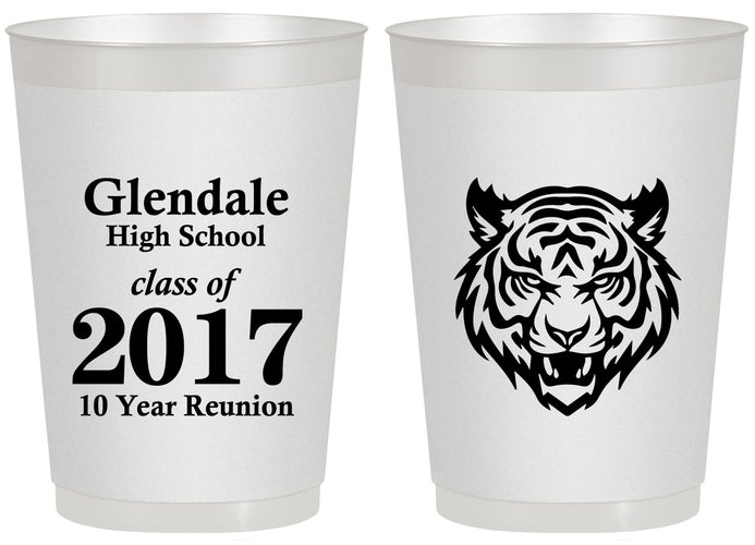 Personalized Class Reunion 20 oz Frosted Cups - Class Of 2017 10 Year | 140000