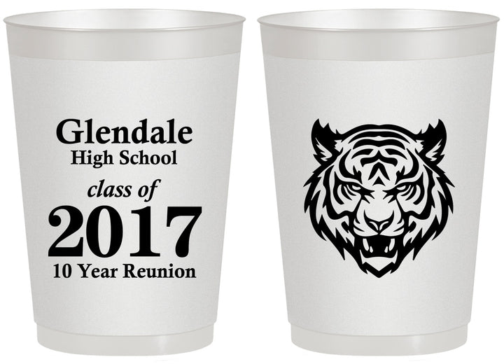 Personalized Class Reunion 20 oz Frosted Cups - Class Of 2017 10 Year | 140000