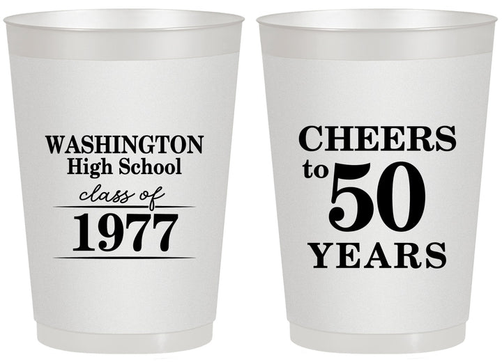Personalized Class Reunion 20 oz Frosted Cups - Class Of 1977 50 Year | 140004