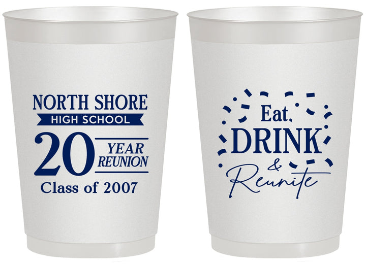 Personalized Class Reunion 20 oz Frosted Cups - Class Of 2007 20 Year | 140006