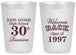 Personalized Class Reunion 20 oz Frosted Cups - Class Of 1997 30 Year | 140007