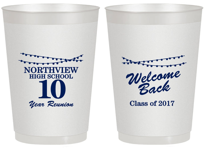 Personalized Class Reunion 20 oz Frosted Cups - Class Of 2017 10 Year | 140010