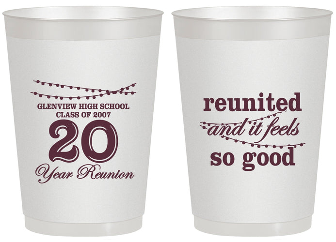 Personalized Class Reunion 20 oz Frosted Cups - Class Of 2007 20 Year | 140011