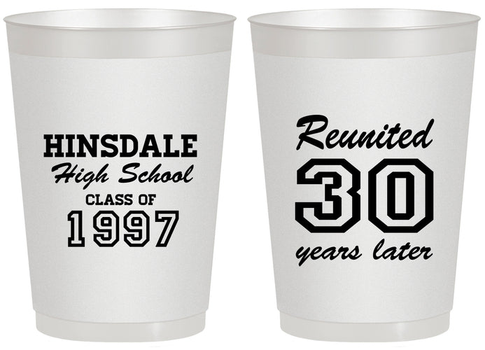 Personalized Class Reunion 20 oz Frosted Cups - Class Of 1997 30 Year | 140012