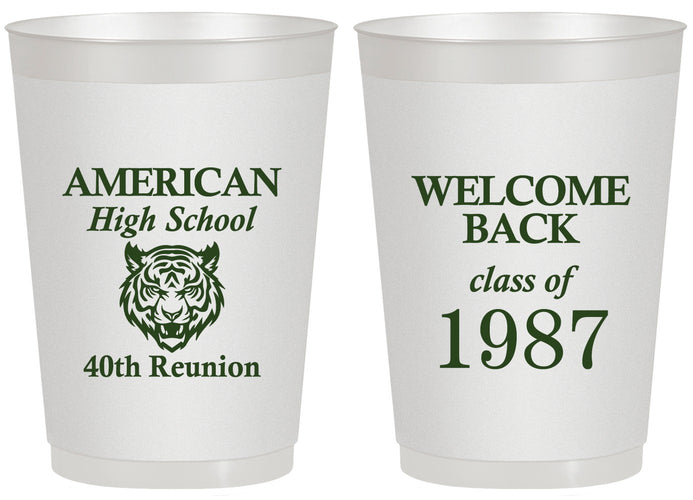 Personalized Class Reunion 20 oz Frosted Cups - Class Of 1987 40 Year | 140013