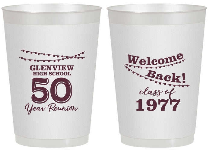 Personalized Class Reunion 20 oz Frosted Cups - Class Of 1977 50 Year | 140019