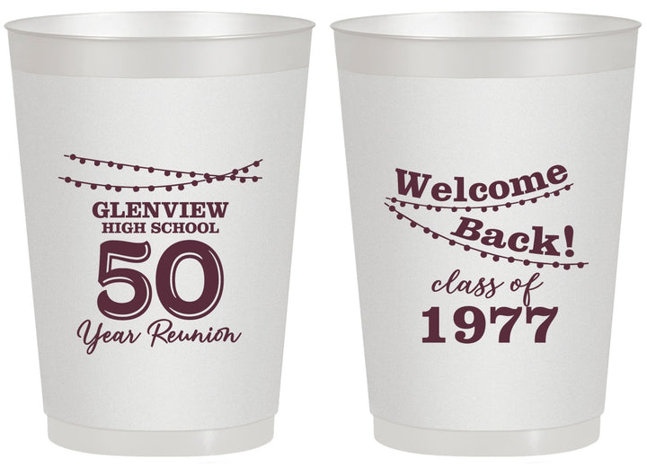 Personalized Class Reunion 20 oz Frosted Cups - Class Of 1977 50 Year | 140019