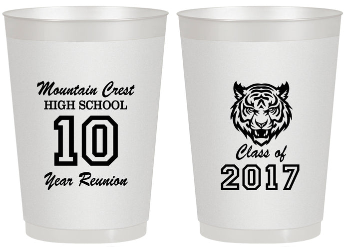 Personalized Class Reunion 20 oz Frosted Cups - Class Of 2017 10 Year | 140020