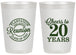 Personalized Class Reunion 20 oz Frosted Cups - Class Of 2007 20 Year | 140021