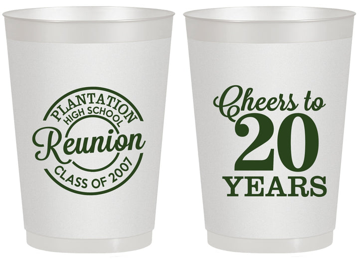 Personalized Class Reunion 20 oz Frosted Cups - Class Of 2007 20 Year | 140021