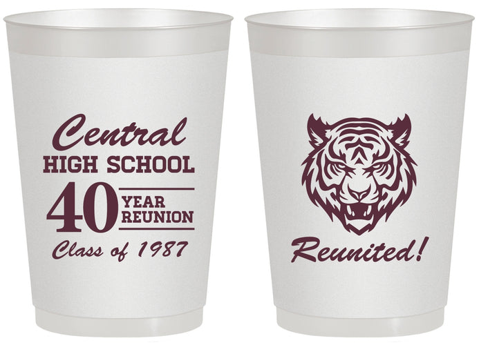 Personalized Class Reunion 20 oz Frosted Cups - Class Of 1987 40 Year | 140023
