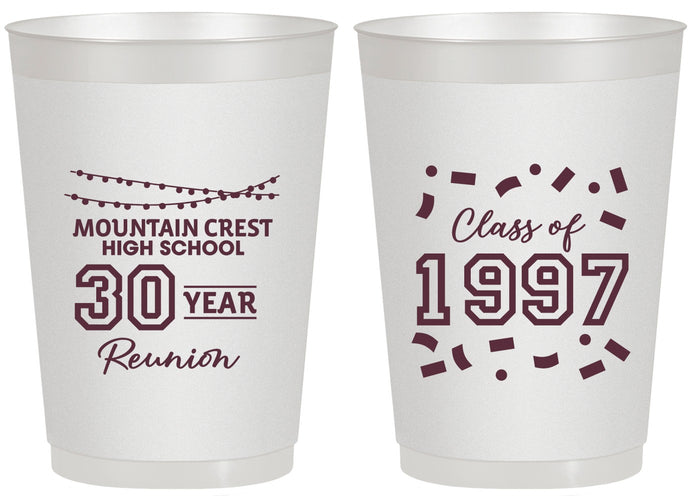 Personalized Class Reunion 20 oz Frosted Cups - Class Of 1997 30 Year | 140027