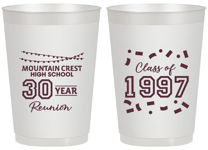 Personalized Class Reunion 20 oz Frosted Cups - Class Of 1997 30 Year | 140027