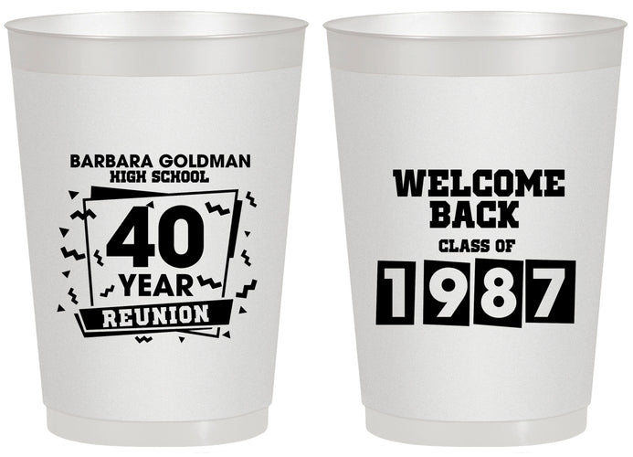 Personalized Class Reunion 20 oz Frosted Cups - Class Of 1987 40 Year | 140028