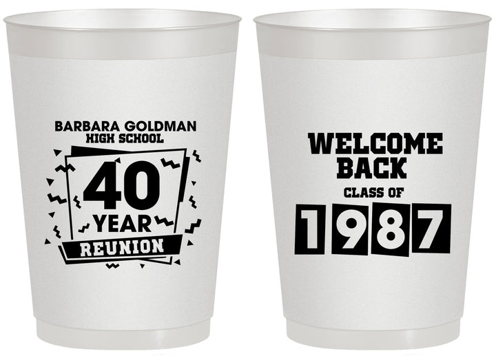 Personalized Class Reunion 20 oz Frosted Cups - Class Of 1987 40 Year | 140028