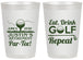 Personalized Retirement 20 oz Frosted Cups - Eat Drink Golf Repeat | 150005