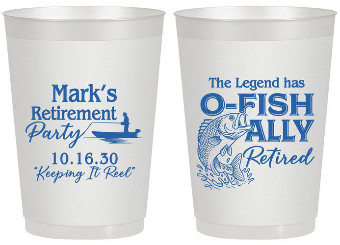 Personalized Retirement 20 oz Frosted Cups - Ofishally Retired | 150008