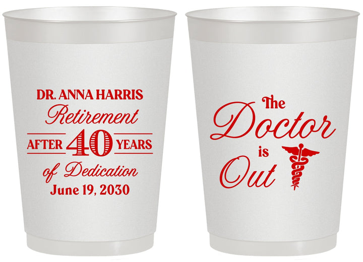 Personalized Retirement 20 oz Frosted Cups - Doctor | 150017