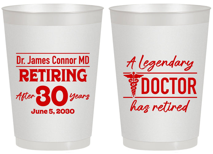Personalized Retirement 20 oz Frosted Cups - Doctor | 150018