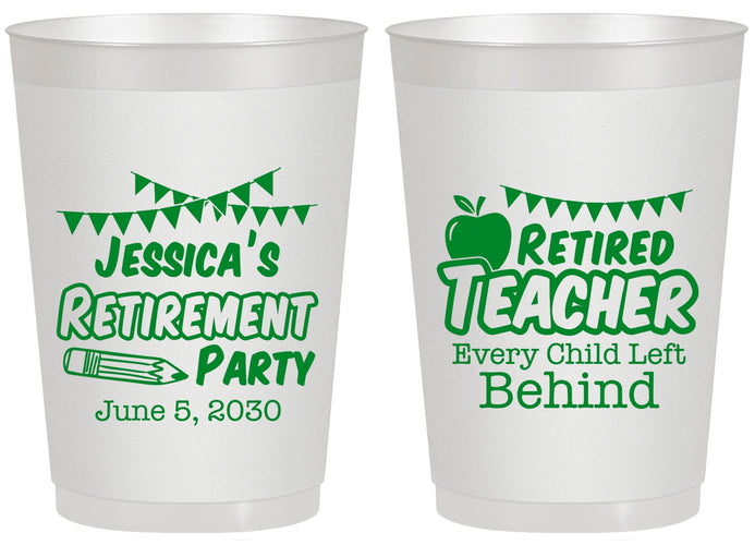 Personalized Retirement 20 oz Frosted Cups - Teacher | 150021