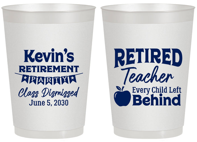 Personalized Retirement 20 oz Frosted Cups - Teacher | 150022