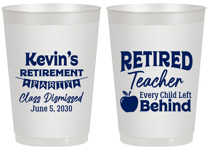 Personalized Retirement 20 oz Frosted Cups - Teacher | 150022