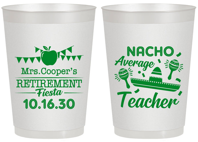 Personalized Retirement 20 oz Frosted Cups - Nacho Average Teacher | 150023