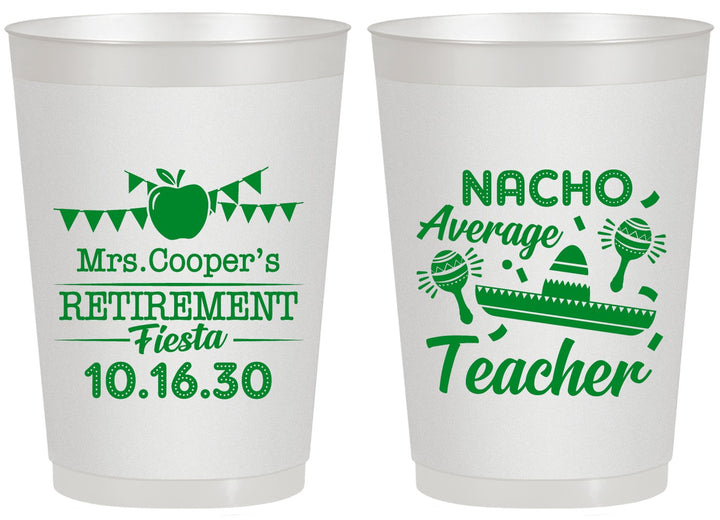 Personalized Retirement 20 oz Frosted Cups - Nacho Average Teacher | 150023