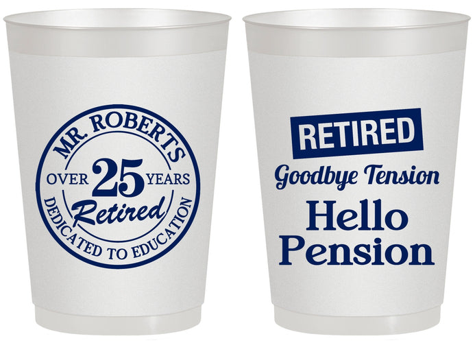 Personalized Retirement 20 oz Frosted Cups - Teacher | 150024
