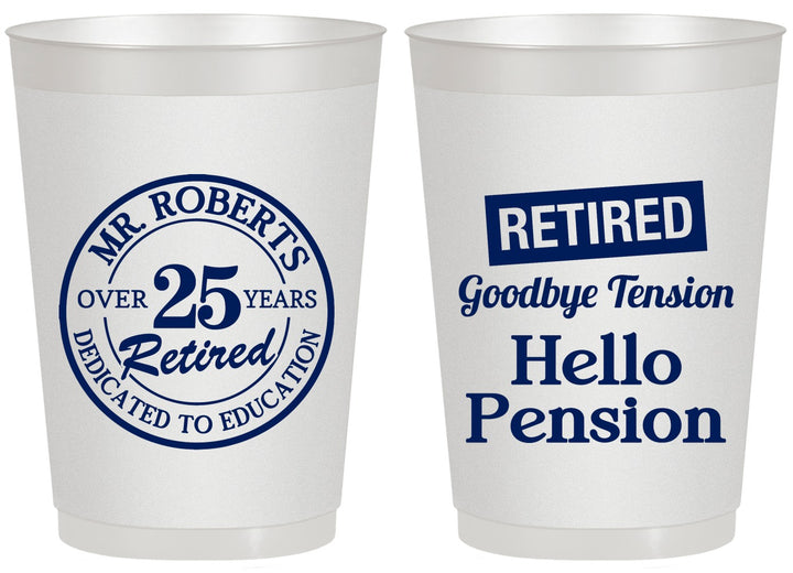 Personalized Retirement 20 oz Frosted Cups - Teacher | 150024