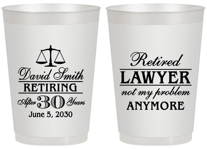 Personalized Retirement 20 oz Frosted Cups - Lawyer | 150025