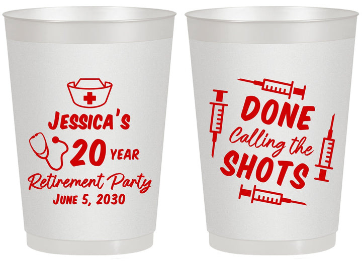 Personalized Retirement 20 oz Frosted Cups - Nurse | 150026