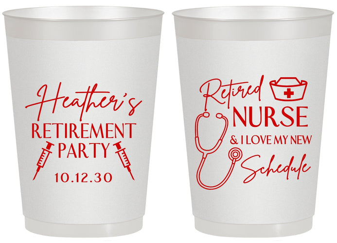 Personalized Retirement 20 oz Frosted Cups - Nurse | 150028