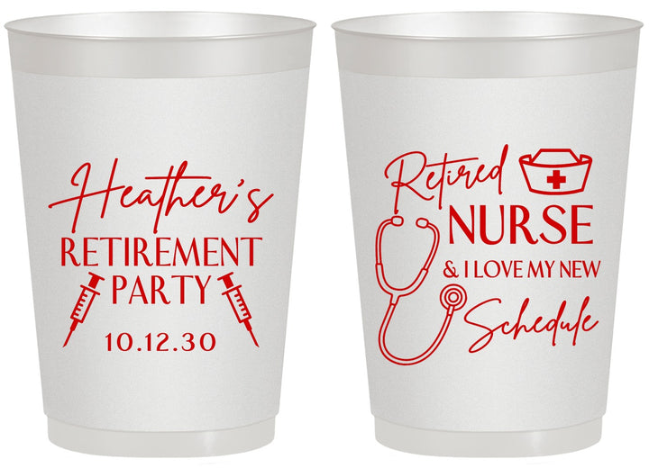 Personalized Retirement 20 oz Frosted Cups - Nurse | 150028