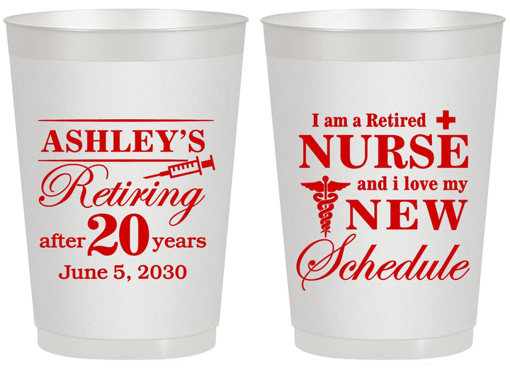 Personalized Retirement 20 oz Frosted Cups - Nurse | 150029