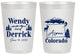 Personalized Wedding 20 oz Frosted Cups - Colorado | 155