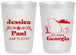Personalized Wedding 20 oz Frosted Cups - Georgia | 159