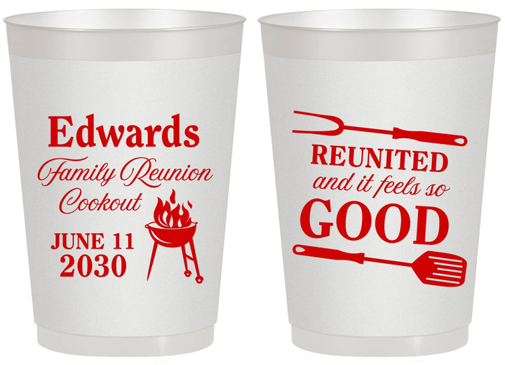 Personalized Family Reunion 20 oz Frosted Cups - Bbq Reunited | 160001