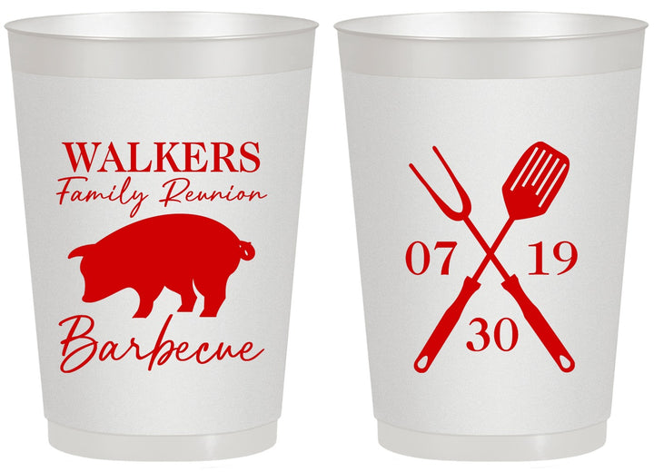 Personalized Family Reunion 20 oz Frosted Cups - Bbq Barbeque | 160003