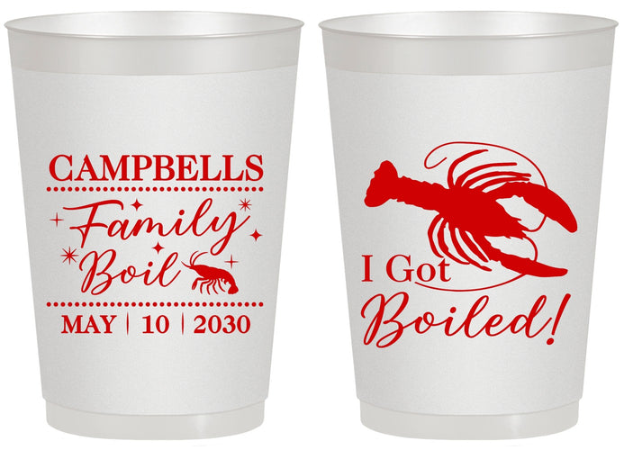 Personalized Family Reunion 20 oz Frosted Cups - Crawfish Boil | 160008