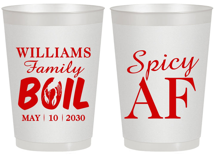 Personalized Family Reunion 20 oz Frosted Cups - Crawfish Boil | 160009