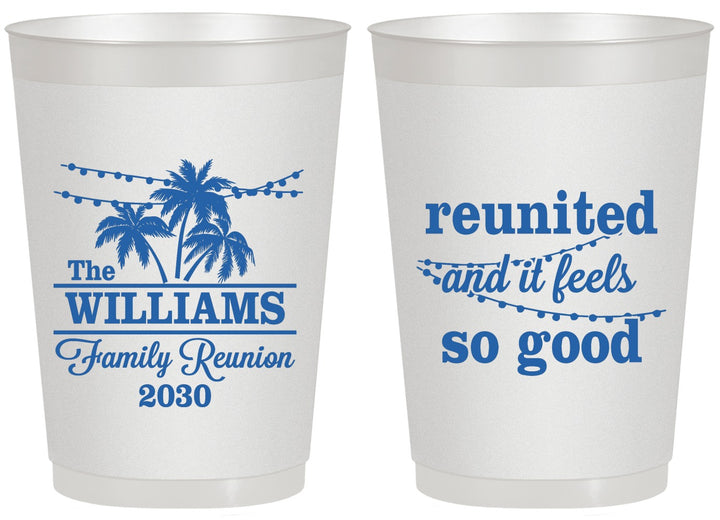 Personalized Family Reunion 20 oz Frosted Cups - Beach Reunited | 160010