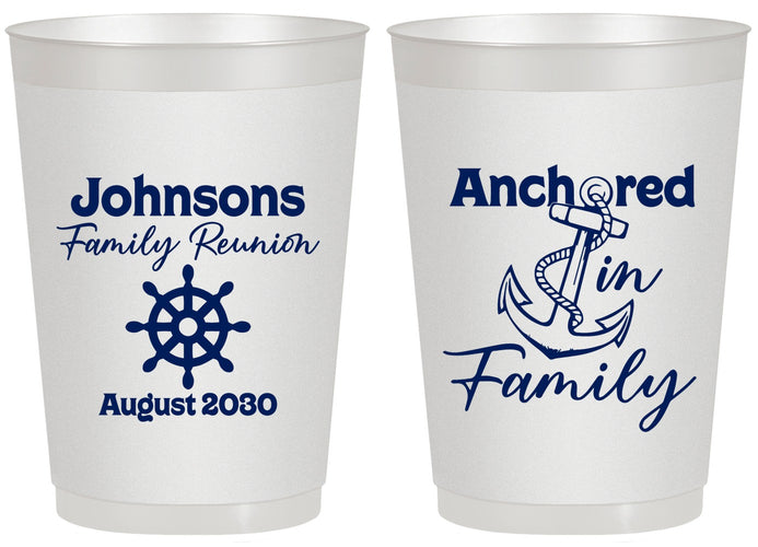 Personalized Family Reunion 20 oz Frosted Cups - Cruise Nautical | 160020