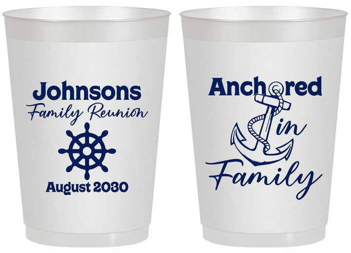 Personalized Family Reunion 20 oz Frosted Cups - Cruise Nautical | 160020