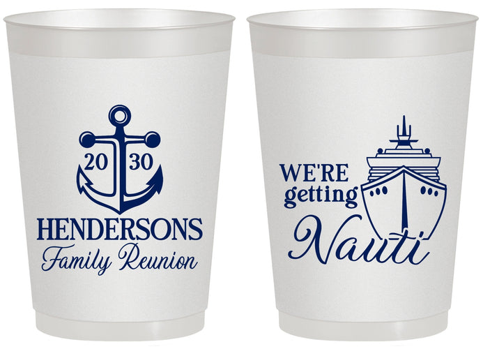 Personalized Family Reunion 20 oz Frosted Cups - Cruise Nautical | 160021