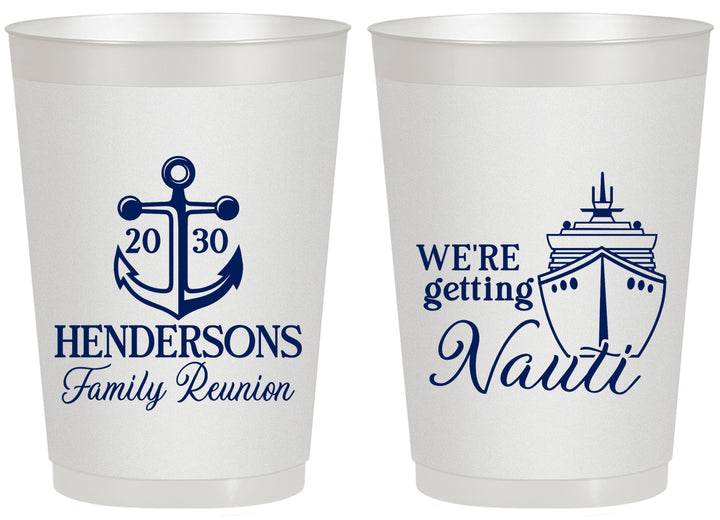 Personalized Family Reunion 20 oz Frosted Cups - Cruise Nautical | 160021